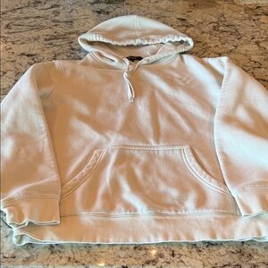 Cream Hoodie with Front Pocket